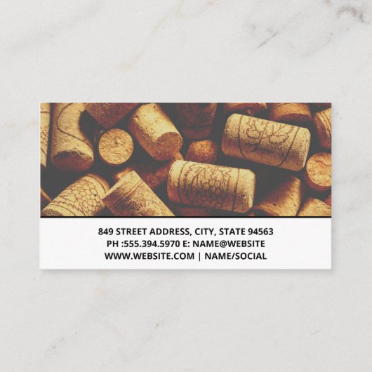 Glas-Splash | Korken Visitenkarte (Rückseite)