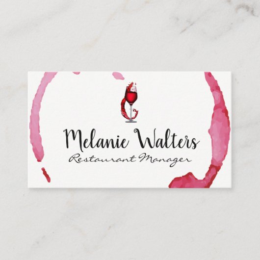 Glas-Splash | Weinkeller Visitenkarte (Vorderseite)