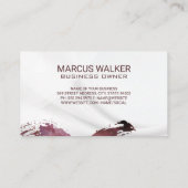 Glas-Splash | Weinkeller Visitenkarte (Rückseite)