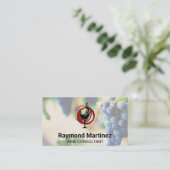 Glas-Splash | Weintrauben Visitenkarte (Stehend Vorderseite)