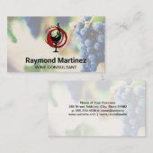 Glas-Splash | Weintrauben Visitenkarte (Vorne/Hinten)