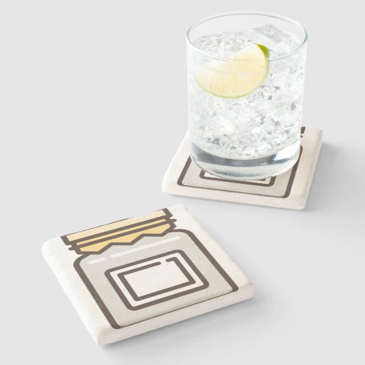 Glas Steinuntersetzer (Seitenansicht)