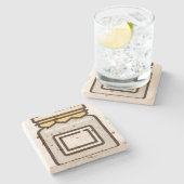 Glas Steinuntersetzer (Seitenansicht)