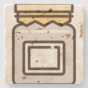 Glas Steinuntersetzer