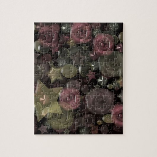 Glas, Sterne, Blume, Keramik Puzzle (Vertikal)