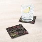 Glas, Sterne, Blume, Keramik Rechteckiger Pappuntersetzer (Vor Ort)