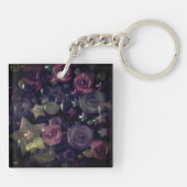 Glas, Sterne, Blume, Keramik Schlüsselanhänger (Rückseite)