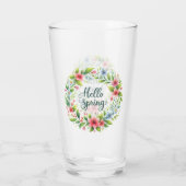 Glas-Tasse - Frühlingsblumen-Trinkglas Glas (Rückseite)