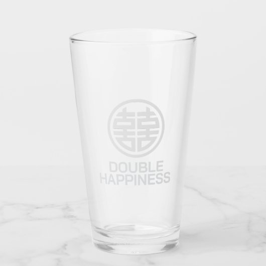 Glas trinken/doppelt glücklich/Glas-Cup (Vorderseite)