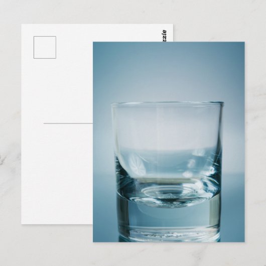 Glas trinken. Schöne Kunst Postkarte (Vorne/Hinten)