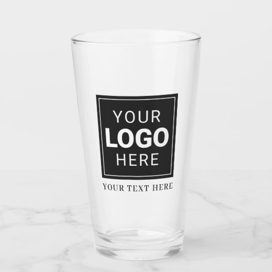Glas Tumbler mit Ihrem Logo (Vorderseite)