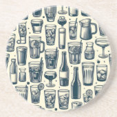 Glas- und Flaschendesign Getränkeuntersetzer (Vorne)