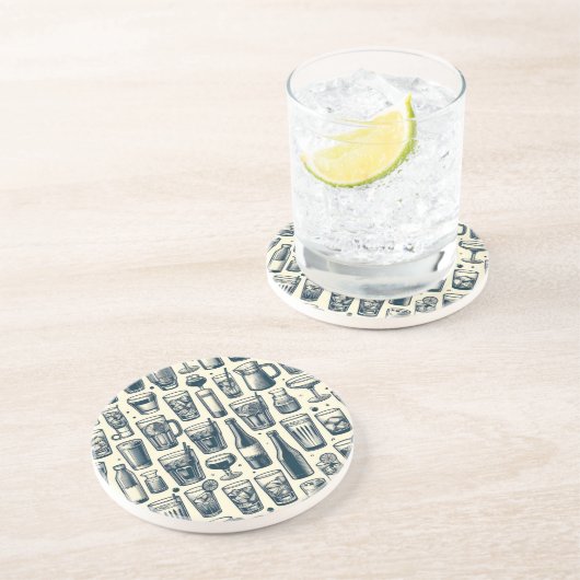 Glas- und Flaschendesign Getränkeuntersetzer (Seite)