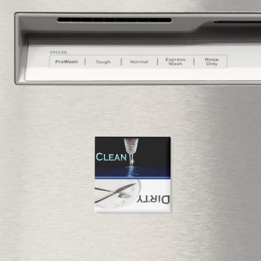 Glas und Geschirr Sauber und Geschirrspüler Magnet (In Situ (Geschirrspüler))