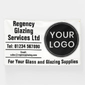 Glas- und Verglasungsbanner mit Ihrem Logo Banner (Horizontal)