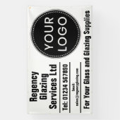 Glas- und Verglasungsbanner mit Ihrem Logo Banner (Vertikal)
