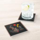 Glas UNTERSETZER - Abstrakt - Wassily Kandinsky (Schrägansicht)