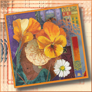 Glas-UNTERSETZER - Farbige Blumenanordnung Glasuntersetzer