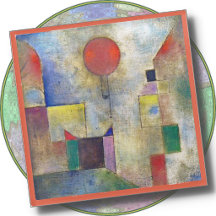 GLAS-UNTERSETZER - "Roter Ballon" von Künstler Pau