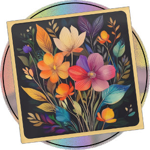 Glas-UNTERSETZER - Schöne und farbenfrohe Blumen Glasuntersetzer