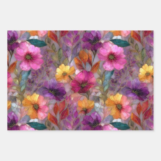 GLAS-VIBRANT-DEKORATIVPAPIER-SET GESCHENKPAPIER SET (Vorderseite 3)