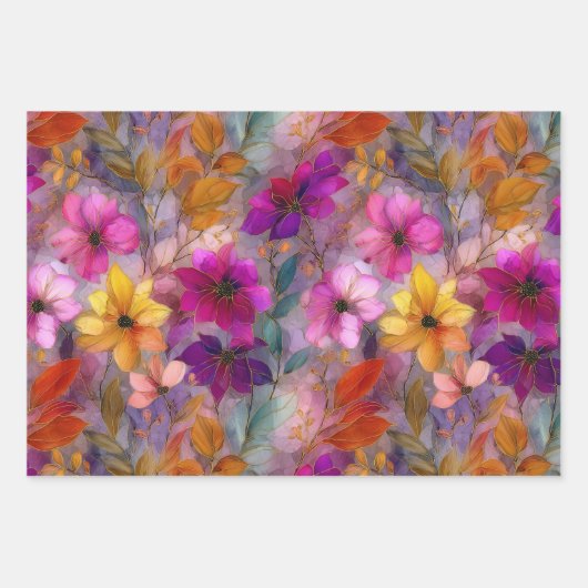 GLAS-VIBRANT-DEKORATIVPAPIER-SET GESCHENKPAPIER SET (Vorderseite 2)