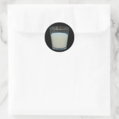 Glas von Milchaufklebern Runder Aufkleber (Tasche)