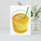 Glas von Saft Einladung (Stehend Vorderseite)