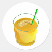 Glas von Saftklebern Runder Aufkleber (Vorderseite)