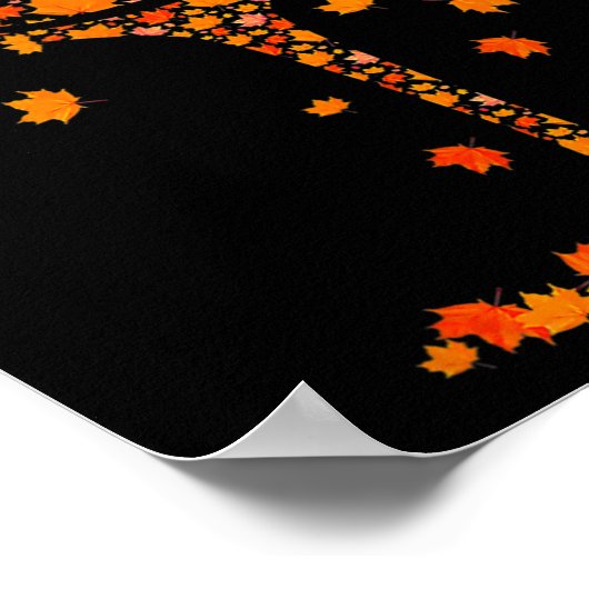 Glas von Weinahorn Herbst Herbst Sonnenschein W Poster (Ecke)