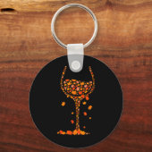 Glas von Weinahorn Herbst Herbst Sonnenschein W Schlüsselanhänger (Vorderseite)