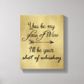 Glas von Whiskey Leinwanddruck (Vorderseite)
