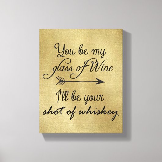 Glas von Whiskey Leinwanddruck (Vorderseite)