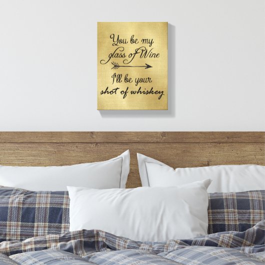 Glas von Whiskey Leinwanddruck (Insitu (Schlafzimmer))