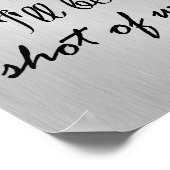 Glas von Whiskey Poster (Ecke)