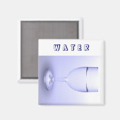 Glas Wasser Magnet (Vorderseite/Rückseite)