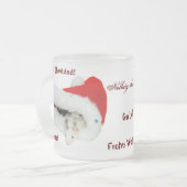 Glas "Weihnachtsmaus" Mattglastasse (Vorderseite Links)