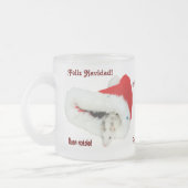Glas "Weihnachtsmaus" Mattglastasse (Links)