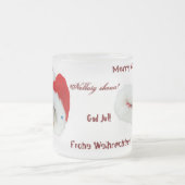 Glas "Weihnachtsmaus" Mattglastasse (Mittel)