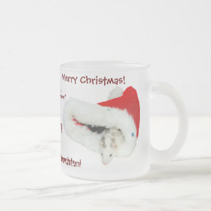 Glas "Weihnachtsmaus" Mattglastasse