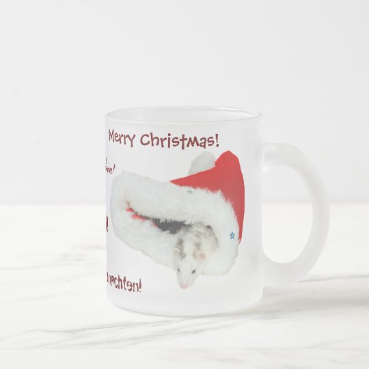 Glas "Weihnachtsmaus" Mattglastasse