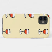 Glas Wein auf Orange Case-Mate iPhone Hülle (Rückseite (Horizontal))