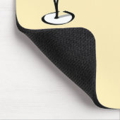 Glas Wein auf Orange Mousepad (Ecke)