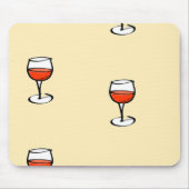 Glas Wein auf Orange Mousepad (Vorne)