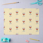 Glas Wein auf Orange Seidenpapier (Basteln)