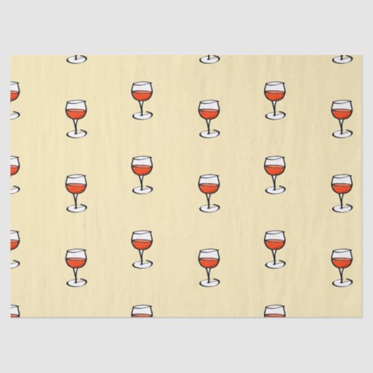 Glas Wein auf Orange Seidenpapier (Vorderseite)