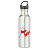Glas Wein Edelstahlflasche (Vorderseite)