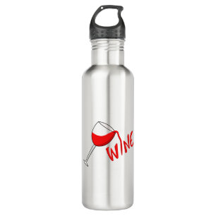 Glas Wein Edelstahlflasche