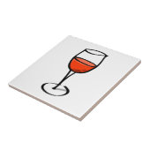 Glas Wein Fliese (Seite)