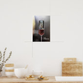 Glas Wein Fotoplakat Poster (Küche)